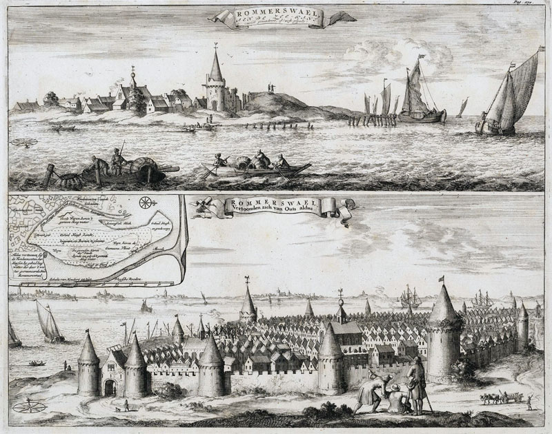 Dubbel gezicht op Rommerswael 1696 Smallegange